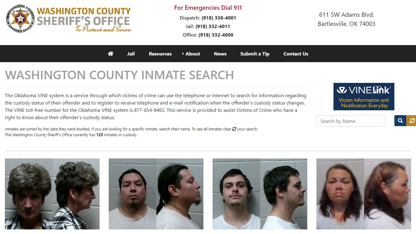 Inmate Search - Washington County Sheriff's Office